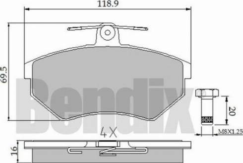 BENDIX 510158 - Bremžu uzliku kompl., Disku bremzes ps1.lv