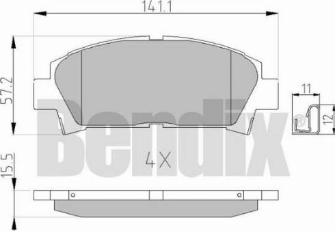 BENDIX 510163 - Bremžu uzliku kompl., Disku bremzes ps1.lv