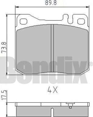 BENDIX 510112 - Bremžu uzliku kompl., Disku bremzes ps1.lv