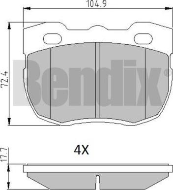 BENDIX 510180 - Bremžu uzliku kompl., Disku bremzes ps1.lv