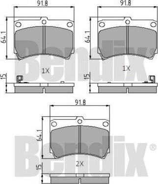 BENDIX 510135 - Bremžu uzliku kompl., Disku bremzes ps1.lv