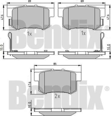 BENDIX 510132 - Bremžu uzliku kompl., Disku bremzes ps1.lv