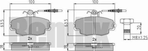 BENDIX 510179 - Bremžu uzliku kompl., Disku bremzes ps1.lv