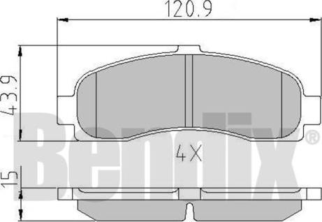 BENDIX 510175 - Bremžu uzliku kompl., Disku bremzes ps1.lv