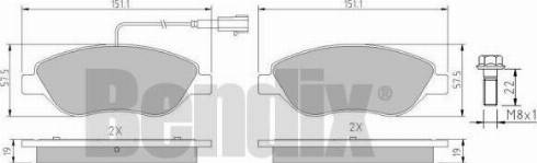 BENDIX 510898 - Bremžu uzliku kompl., Disku bremzes ps1.lv