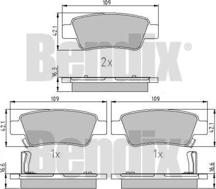 BENDIX 510855 - Bremžu uzliku kompl., Disku bremzes ps1.lv