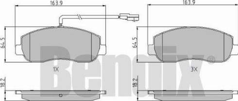 BENDIX 510864 - Bremžu uzliku kompl., Disku bremzes ps1.lv