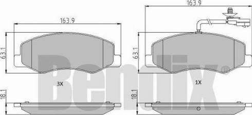 BENDIX 510865 - Bremžu uzliku kompl., Disku bremzes ps1.lv