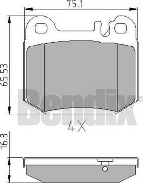 BENDIX 510805 - Bremžu uzliku kompl., Disku bremzes ps1.lv