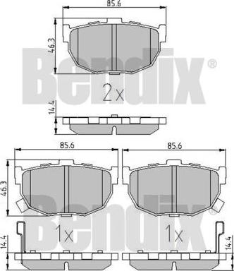 BENDIX 510806 - Bremžu uzliku kompl., Disku bremzes ps1.lv