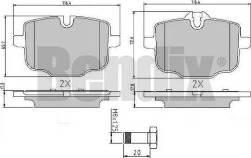 BENDIX 510803 - Bremžu uzliku kompl., Disku bremzes ps1.lv