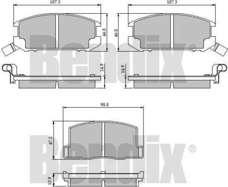 BENDIX 510807 - Bremžu uzliku kompl., Disku bremzes ps1.lv