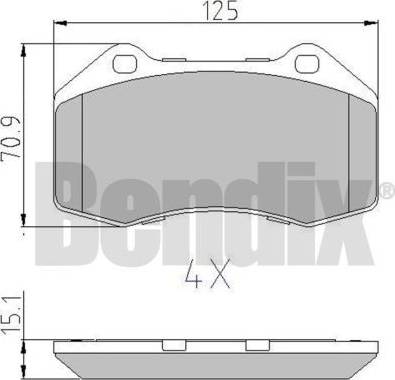 BENDIX 510816 - Bremžu uzliku kompl., Disku bremzes ps1.lv