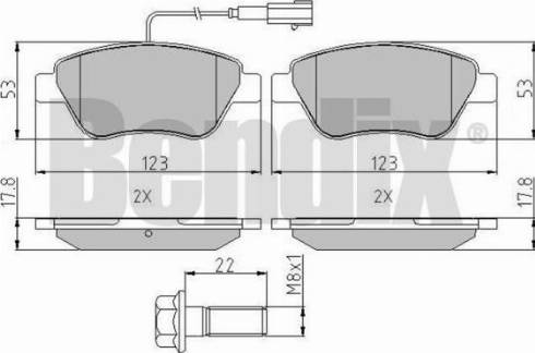 BENDIX 510884 - Bremžu uzliku kompl., Disku bremzes ps1.lv