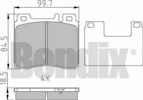 BENDIX 510839 - Bremžu uzliku kompl., Disku bremzes ps1.lv