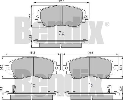 BENDIX 510835 - Bremžu uzliku kompl., Disku bremzes ps1.lv