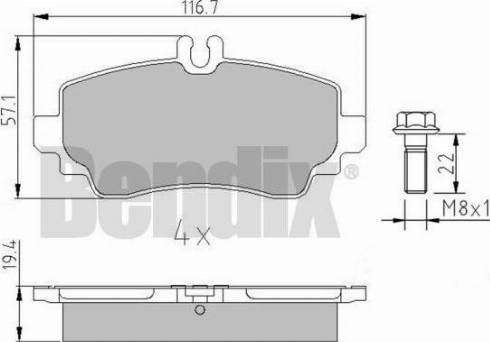 BENDIX 510836 - Bremžu uzliku kompl., Disku bremzes ps1.lv