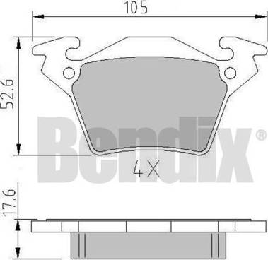 BENDIX 510823 - Bremžu uzliku kompl., Disku bremzes ps1.lv