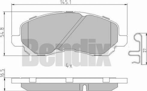 BENDIX 510874 - Bremžu uzliku kompl., Disku bremzes ps1.lv