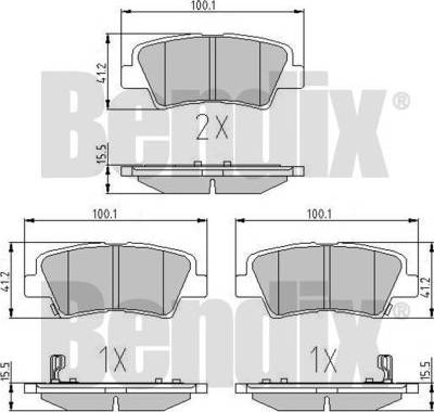 BENDIX 510870 - Bremžu uzliku kompl., Disku bremzes ps1.lv