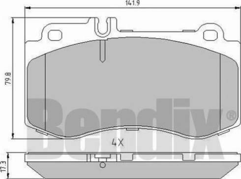 BENDIX 510878 - Bremžu uzliku kompl., Disku bremzes ps1.lv