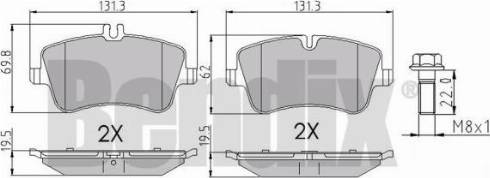 BENDIX 510395 - Bremžu uzliku kompl., Disku bremzes ps1.lv