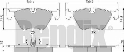 BENDIX 510392 - Bremžu uzliku kompl., Disku bremzes ps1.lv