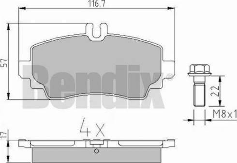 BENDIX 510342 - Bremžu uzliku kompl., Disku bremzes ps1.lv