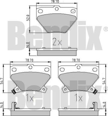 BENDIX 510359 - Bremžu uzliku kompl., Disku bremzes ps1.lv