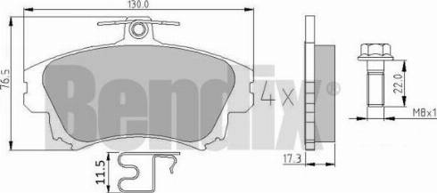 BENDIX 510354 - Bremžu uzliku kompl., Disku bremzes ps1.lv