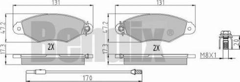 BENDIX 510351 - Bremžu uzliku kompl., Disku bremzes ps1.lv