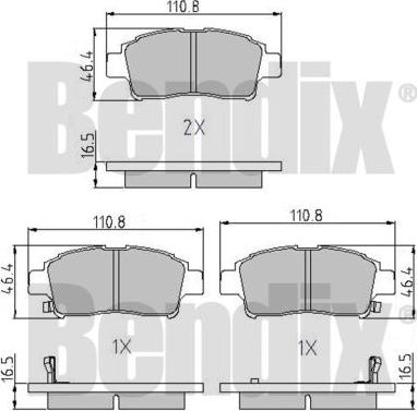 BENDIX 510358 - Bremžu uzliku kompl., Disku bremzes ps1.lv