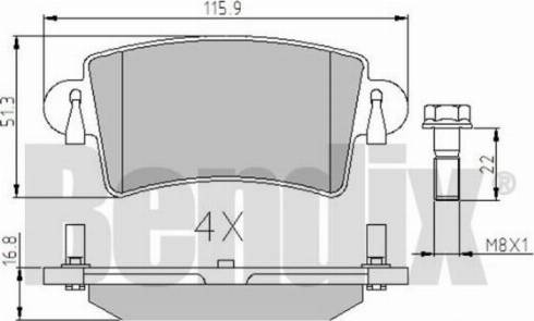 BENDIX 510369 - Bremžu uzliku kompl., Disku bremzes ps1.lv