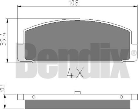 BENDIX 510360 - Bremžu uzliku kompl., Disku bremzes ps1.lv