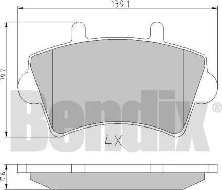 BENDIX 510368 - Bremžu uzliku kompl., Disku bremzes ps1.lv