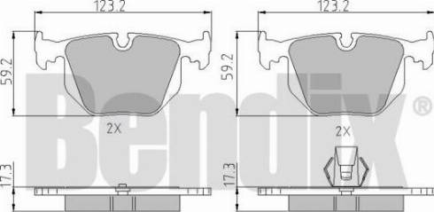 BENDIX 510329 - Bremžu uzliku kompl., Disku bremzes ps1.lv