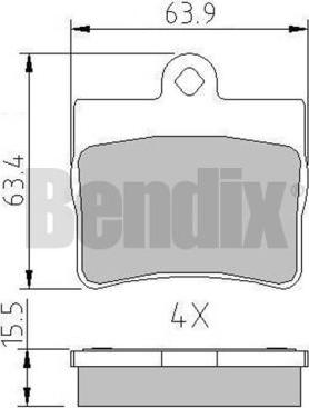 BENDIX 510326 - Bremžu uzliku kompl., Disku bremzes ps1.lv