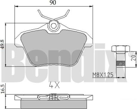 BENDIX 510323 - Bremžu uzliku kompl., Disku bremzes ps1.lv