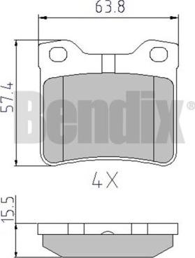 BENDIX 510297 - Bremžu uzliku kompl., Disku bremzes ps1.lv