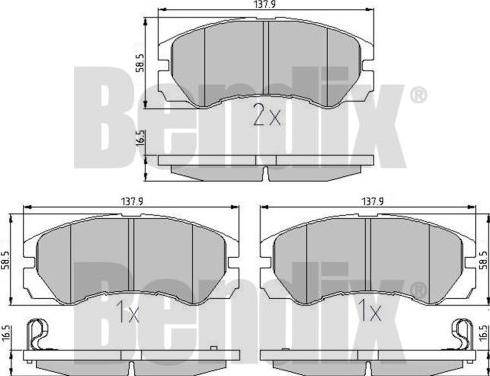 BENDIX 510254 - Bremžu uzliku kompl., Disku bremzes ps1.lv