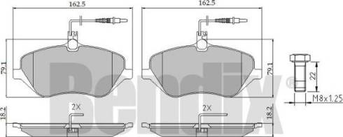 BENDIX 510250 - Bremžu uzliku kompl., Disku bremzes ps1.lv