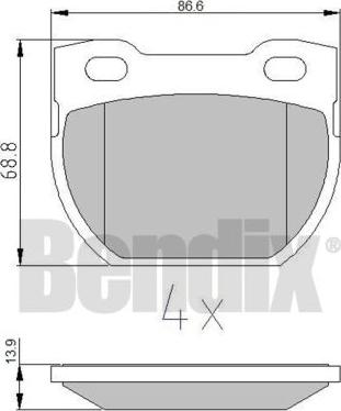 BENDIX 510261 - Bremžu uzliku kompl., Disku bremzes ps1.lv