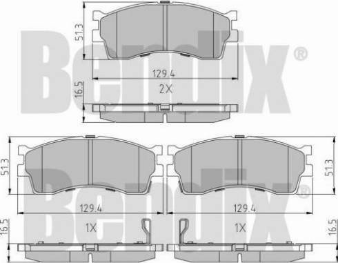 BENDIX 510206 - Bremžu uzliku kompl., Disku bremzes ps1.lv