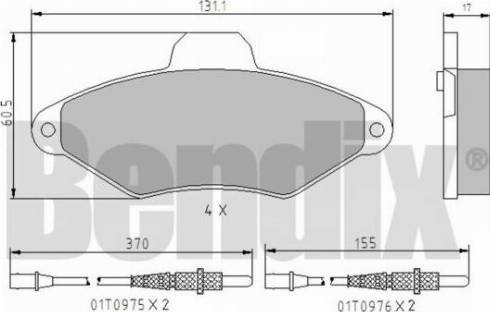 BENDIX 510200 - Bremžu uzliku kompl., Disku bremzes ps1.lv