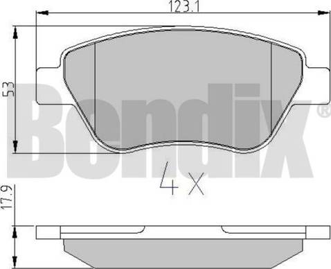 BENDIX 510211 - Bremžu uzliku kompl., Disku bremzes ps1.lv