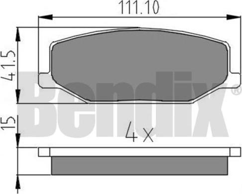 BENDIX 510286 - Bremžu uzliku kompl., Disku bremzes ps1.lv