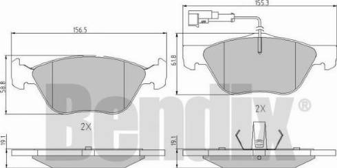 BENDIX 510288 - Bremžu uzliku kompl., Disku bremzes ps1.lv