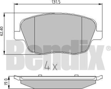 BENDIX 510233 - Bremžu uzliku kompl., Disku bremzes ps1.lv