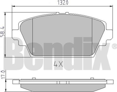 BENDIX 510232 - Bremžu uzliku kompl., Disku bremzes ps1.lv