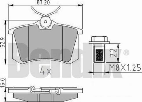 BENDIX 510225 - Bremžu uzliku kompl., Disku bremzes ps1.lv